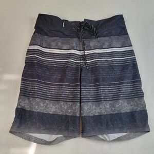 Ocean Coast Swim Trunks Board Shorts Mens Large Black and Gray Ocean Advantage